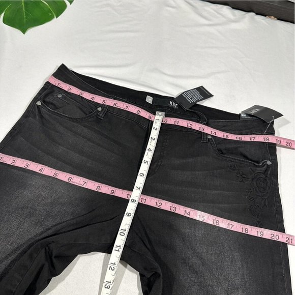 NWT‎ Kut From The Kloth [ 16 ] Mia Embroidered Toothpick Skinny Jeans Grey - Picture 15 of 16